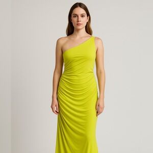 Women’s Zara Lime Green One-Shoulder Dress size S